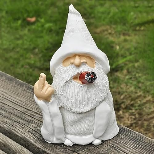 Yusheng Gartenzwerg Ornament, Lustiger Gnom Frecher Gartenzwerg Harz Garten Zwerg Dekoration Lustig Gartenzwerg Figuren Deko Für Die Gartendekoration