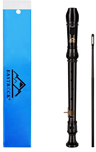 EASTROCK ABS Blockflöte Diskant Sopranblockflöte, C Key Blockflöte deutsches 3-teiliges Blockflöteninstrument für Anfängern ，braun