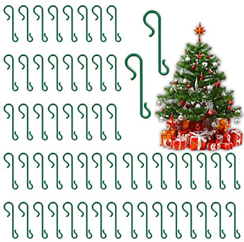 Annhao 230 Pezzi Ganci Albero di Natale, Ganci per palline di natale a Forma di S, Ganci per Decorazioni Albero di Natale, Appendini per Albero di Natale, Ghirlanda di Natale, Vite di Natale(Verde)
