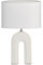 Pauleen 48320 Tischleuchte Glow of Purity E14 max. 20W Weiß, Beige Stoff, Keramik Nachttischleuchte