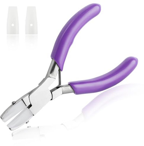 SPEEDWOX - Pinzas para mandíbulas de nailon para la fabricación de joyas, doble pinzas planas para joyas, herramientas de joyería