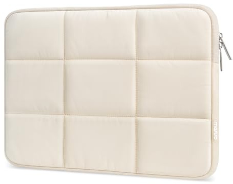 MOSISO Puffy Funda para Portátil 13-13,3 Pulgadas, Compatible con MacBook Air/Pro, HP, DELL, Lenovo, ASUS Notebook, Funda Rectangular Acolchada para Portátil, Bolsa Laptop para Mujer,Arena