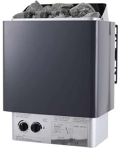 Gvqng Electric Sauna Oven, Sauna Heater, Stainless Steel Sauna Oven, Spa Sauna Room Steam Generator, Internal Controller Sauna Heater Stove, for Home Hotel Sauna Room Spa etc,4.5kw/220v