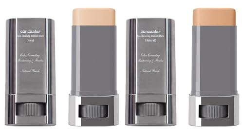 [2 Pièces] Correcteur Cernes Sous les Yeux, Stick Correcteur Maquillage, Anti-cernes et Correcteurs, Anti Cerne Couvrant Imperméable, Hydratant et Contrôle de l'huile, Facile à appliquer