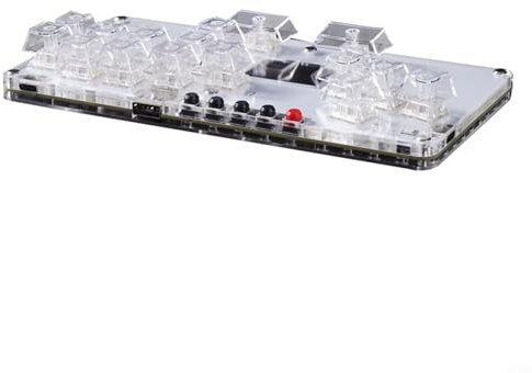 BlissfulAbode Per controller tastiera da gioco personalizzato: non joystick, tasti sostituibili a caldo, per latenza ultra bassa per PC, per Switch, per PS4, per Steam Deck (bianco)