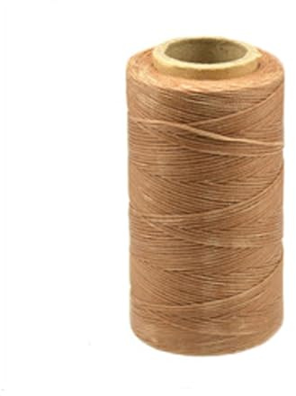 Fil Ciré, 150D 1MM D'épaisseur, 260M de Fil Ciré pour Couture du Cuir, Reliure, Réparation de Chaussures, Projets en Cuir, Tissus Lourds, Sacs (Marron Foncé)