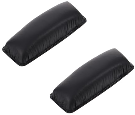 SMASOLO 2 pièces Coussinets de Bandeau Flexibles et Confortables pour Casque Audio Mousse de Remplacement Noire avec Adhésif Protection pour Tête et Cheveux