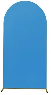 Bröllopsdekoration båge bakgrund tyg hög stretch födelsedagsfest skydd för ceremoni bankett dekor bröllop bågskydd (blå, 120 x 50 cm)