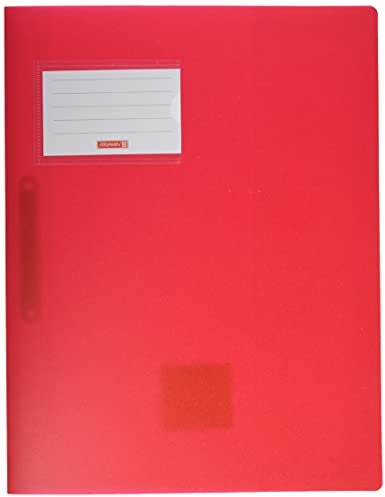 Brunnen 102015023 Schnellhefter FACT!pp (A4, aus transluzentem PP, mit Namensschild, mit Einstecktasche innen) rot