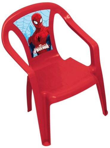 ARDITEX Marvel Spiderman 707976 - Sedia per Bambini, in plastica, 50 x 36,5 x 30 cm, Colore: Rosso/Blu