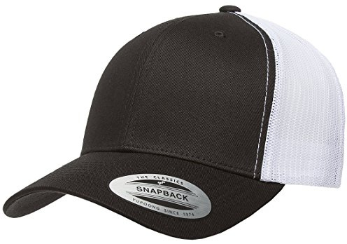 Yupoong Men's Single Hat, Black/White, One Size