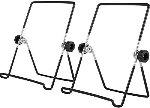 3 Pack Plate Stand Easel Picture Frame Stand Adjustable Foldable Tablet Iron Display Holder for Displaying Photos, Plates, Cookbooks(Black)