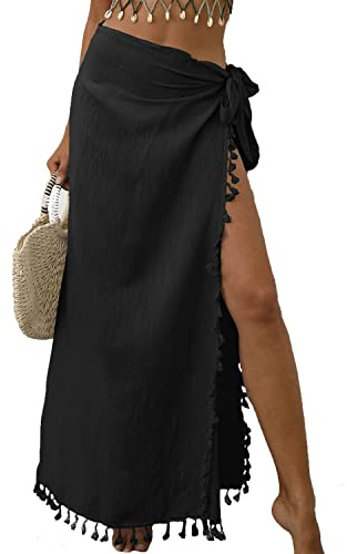 Pareo Femme Plage, Robe de Plage Longue Robe Femme Ete Beach Wrap Casual Bikini Cover Up pour Femmes Sarong Paréo Beach Wrap pour Femmes Funky Casual Maillot De Bain Ombre De Palmier Imprimer
