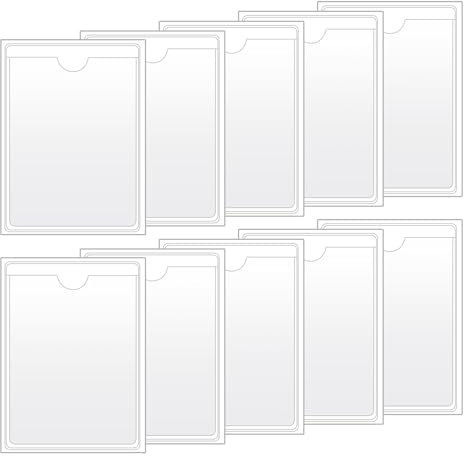 DNDGDLUA Selbstklebende Taschen, 12 Stk, Horizontale Transparente Kartenhüllen, Etikettenhalter, Selbstklebend zum Schutz Ihrer Karten oder Fotos (Innengröße: 8 x 12 cm)