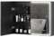 HOMCOM Spiegelschrank Bad mit LED-Beleuchtung, Badezimmerschrank mit Spiegel, Steckdose, Doppeltür, 80x12,8x60cm Hängeschrank mit Verstellbar Ablage, Anti-Beschlag-Funktion, 3 Lichtfarben