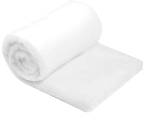 Fogcosy Christmas Fake Snow Blanket, 31x94 Inch Artificial Snow Blanket Backdrops, Thick White Soft Fluffy Artificial Snows Roll for Christmas Village Displays, Xmas Tree Deocration