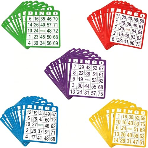 ZHITENG 100 Pièces Cartes Carton de Loto Bingo, Jeu de Bingo de Numérique | Le Jeu de Bingo Traditionnel pour Les Enfants de 4 à 8 Ans Carton Loto, pour la Salle de Classe et la Maison
