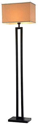 TTDGYYXW Retro LED-golvlampa - Linneskärm Metallbas 5W Varmvitt Ljus - Snygg inomhusbelysning för vardagsrummet Restaurang Korridor Läsning & ämning.