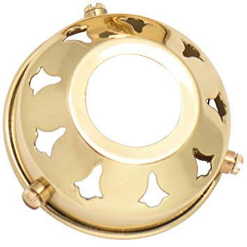 ElekTek Lampe en verre Abat-jour Galerie Fixation B22 Laiton