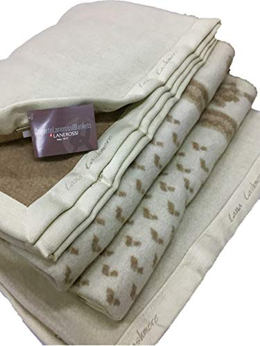 LANEROSSI Coperta 100% Pura Lana Vergine e Cachemire da Letto Art Serenella – 2 Posti …