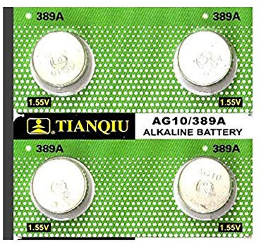 4X BATTERIA LR1130 LR54 AG10 ALCALINA 1,55V pila bottone calcolatrice orologio