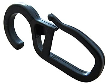 rewagi Faltenlegehaken, Gardinenhaken, Überklipshaken, Gardinenzubehör - Öse 6mm - schwarz (100 Stück)