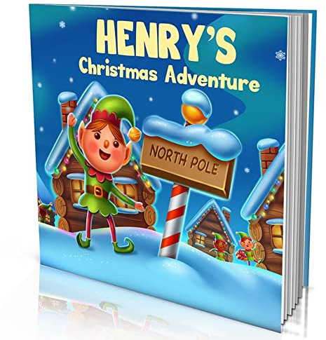 Personalised Story Book by Dinkleboo Christmas Adventure for Kids 0-8 Years Old A story about your child getting to ride with Santa Claus on Christmas Eve as he delivers all the presents. Soft Cover