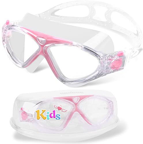Winline Schwimmbrille Erwachsene Kinder Anti Fog Ohne Leakage deutlich Anblick UV Schutz, Professional Schwimmbrille für Herren Damen Jungen Mädchen