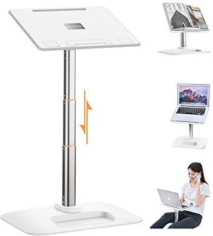 nediea Laptop Stand For Desk Adjustable, Multifucntional Book Stand For Reading Hand Free, Lap desk Riser For Bed, Sofa, Car, Office, Compatible With 11-17.3 Inches Laptops