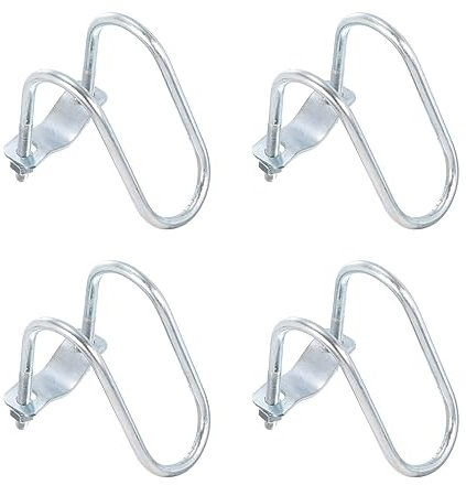 QUARKZMAN Cruzado-Conector Vertical Tubo Clip, 4uds Ajuste 1-5/8(42mm) a 1-5/8(42mm) Cruzada Hebilla Acero Cruz Tubo Abrazadera para Invernadero Toldo Marcos