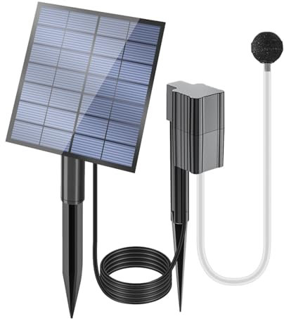 Soldriven dammluftare – dammluftpump sol, soldriven akvarium | Soldriven dammluftarsats, soldriven akvarium syresättning, akvariebubblare, soldriven solcell för fiske damm akvarium