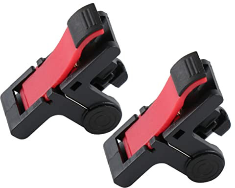 OKUMEYR Schnelltasten Gamecontroller Für Handy Fps Spiele Kupferinduktion Hilfstool Mit Einstellbarem Clip Schwarz Rot Gaming Auslöser