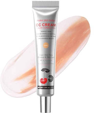 Color Correcting CC Cream Centella Asiatica Full-Coverage Foundation With SPF 25 - Lasting Even Skin Tone Colour Correcting Cream - Full Coverage Colour Changing Foundation Women Make Up And Skin Care