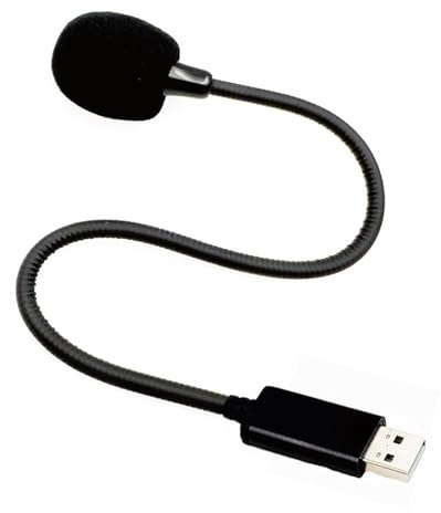 Dasbsug Microfono USB C a collo di cigno per computer portatile microfoni esterni laptop video interviste microfono da conferenza pieghevole
