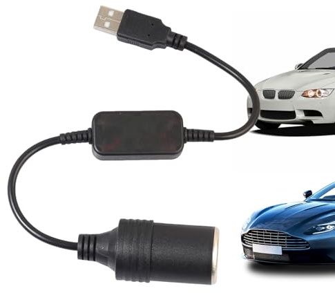 USB-omvandlare för bil – 5 v till 12 v biladapter, snabbladdande