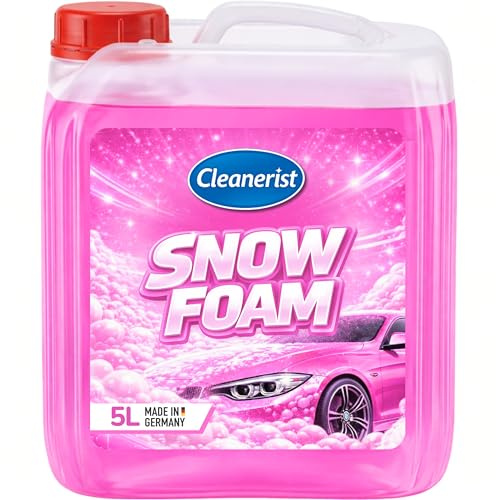 Cleanerist | Snow Foam Pink 5L concentré - shampoing auto prélavage actif pour canon à mousse - nettoyage dense voiture, moto, caravane et camping-car - parfum agrumes