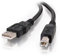 C2G Cable USB de impresora de 2 m, cable USB 2.0 A a B. Compatible con impresoras y escáneres de HP, Epson, Brother, Samsung, Cannon y todos los demás dispositivos USB A/B, color negro