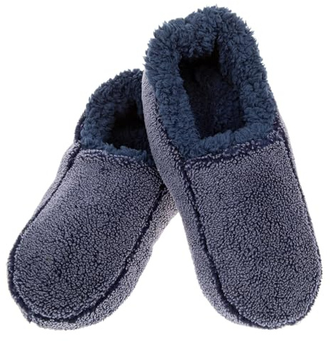 Snoozies Super Soft Sherpa Men’s House Slippers – Two Tone