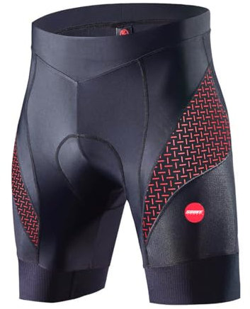 Souke Sports Herren 4D Gepolsterte Radlerhose Atmungsaktiv Schnelltrocknend Fahrradhose