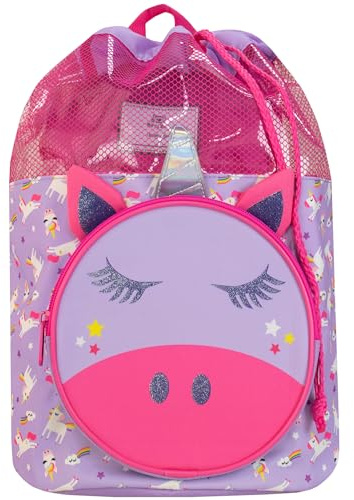 Harry Bear Kids Swim Bag Unicorn Purple