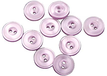 Hartmann-Knöpfe 10 Stück kleine 11mm Knöpfe Blusenknöpfe Hemdenknöpfe Knöpfe lila/violett 2 Loch Hemd Bluse Polo Shirt (lila)