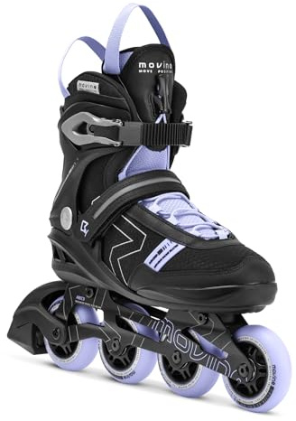 Movino Inline Skates | Cruzer B4 | Fitness Rollschuhe | Damen Herren Inliner | Inliner für Erwachsene | Inlineskates mit Schnellschnürsystems und Reflexionselemente | Roller mit Aluminium Kufe
