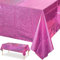 Tischdecke Geburtstag,Hot Pinke Party Tischtuch Wasserdicht Plastik Tischdecke Rosa Folientischdecke für Kinder Geburtstag Hochzeit Verlobung Picknick Party Dekoration 137 x 274cm