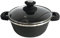 METTMANN PROFESSIONNEL - Marmite Faitout 28 cm - Fonte d'Aluminium - Revêtement Type Pierre - Couvercle en Verre - Tous Feux dont Induction - Sans PFOA - (28CM)