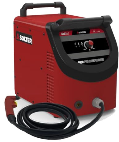 SOLTER PLASMA SOLCUT 5000 KOMPRESSOR PFC – Cortadora de Plasma con Compresor Integrado, Tecnología Inverter PFC, Corte hasta 12mm, 30A, 220V Monofásico, Portátil y Eficiente