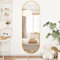 SDXYSTCE Spiegel Oval,120x40cm Wandspiegel, Gold Ganzkörperspiegel mit Metallrahmen, Schlafzimmer Garderobe Wohnzimmer Home Studio Dekorativer Moderner Ankleidespiegel