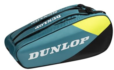DUNLOP SX-Club 10 Borsa porta racchette, colore: teal/nero/giallo