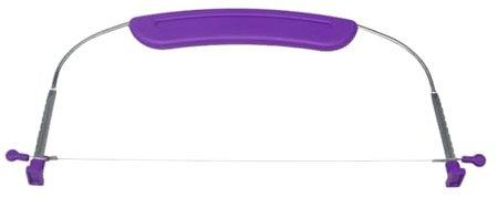 Cehoo Affettatrice professionale regolabile per torte, in acciaio inox, con filo metallico, accessorio da cucina, divisore per torte (viola)