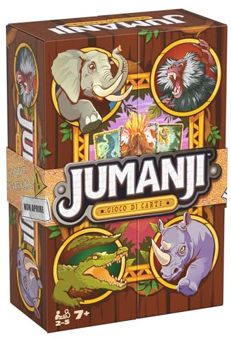 Spin Master Games, Jumanji Il Gioco di Carte, L'Avventura Ti Aspetta, Gioco da Tavolo Per Famiglia, Bambini e Adulti, 2-5 Giocatori, 7+ Anni