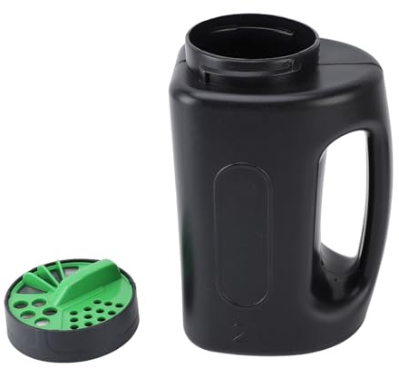 Agatige Esparcidor, 2l Esparcidor de Fertilizante de Mano Ahorro Mano Obra Distribuidor uniformemente Coctelera Fertilizante Múltiples tamaños Apertura Ajustables para jardinería Césped